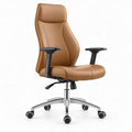 Ergonomische bureaustoel met hoge rugleuning en verstelbare armleuningen, 67 x 70 x 118-128 cm, cognac