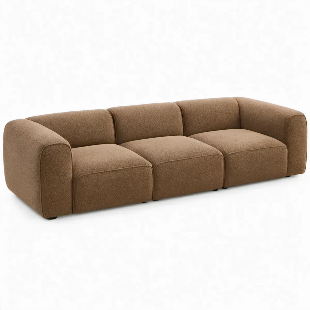 Modulaire 3-zitsbank 300 x 105 x 70 cm Bruin Polyester