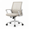 Ergonomische bureaustoel met hoge mesh rugleuning en armleuningen Beige/Wit/Zwart 62 x 62 x 110-120 cm