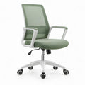 Ergonomische bureaustoel met armleuningen en wielen, groen/wit, 60 x 60 x 94-104 cm