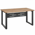 Bureau met rechthoekig MDF-blad 120 x 60 x 75 cm bruin/zwart